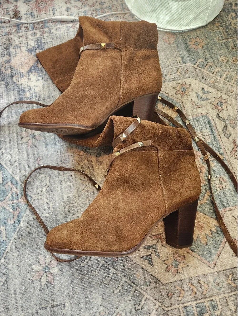 Knee high suede boots